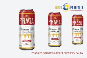 Пиво Praga — PRAGA PREMIUM PILS (ПРАГА СВЕТЛОЕ), БАНКА